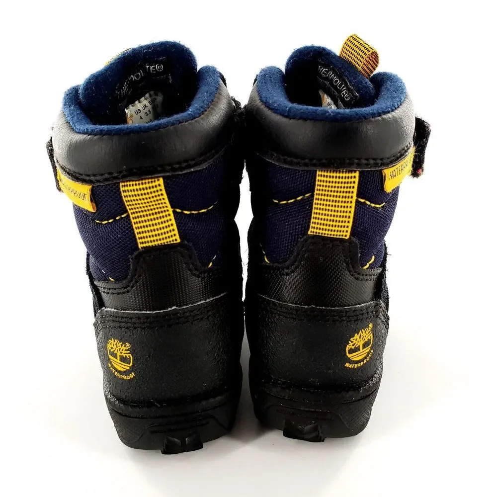 Timberland Polar Cave Waterproof Snow Boots Toddler 4 Black/Navy/Yellow